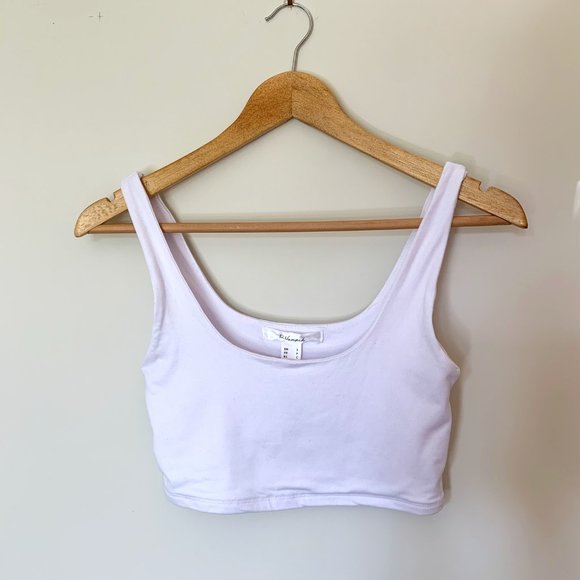 MATCHING SET • White Cropped Legging + Scoop Neck - Picture 8 of 10